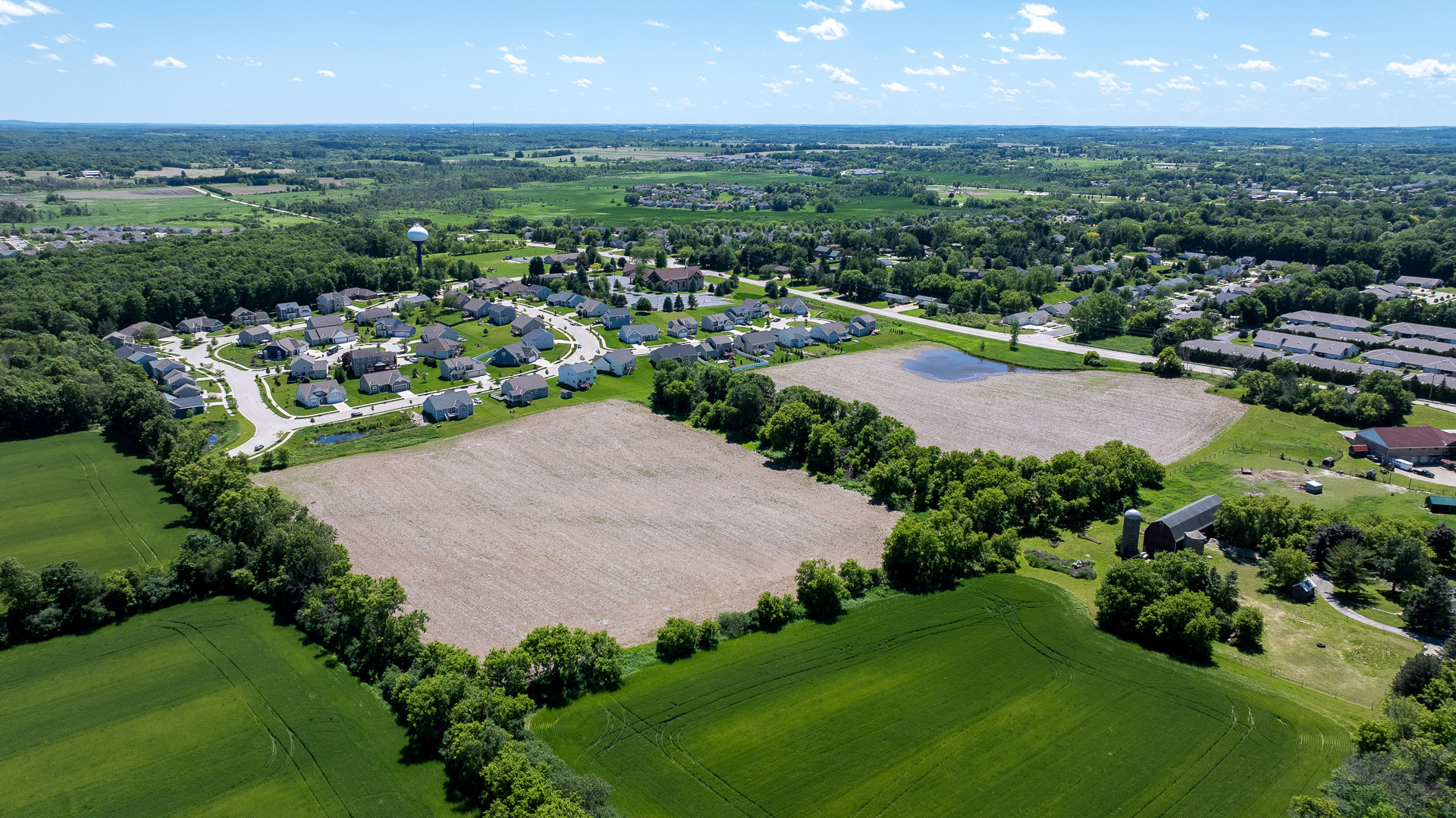 Aerial View of a Home Path Land Development Project