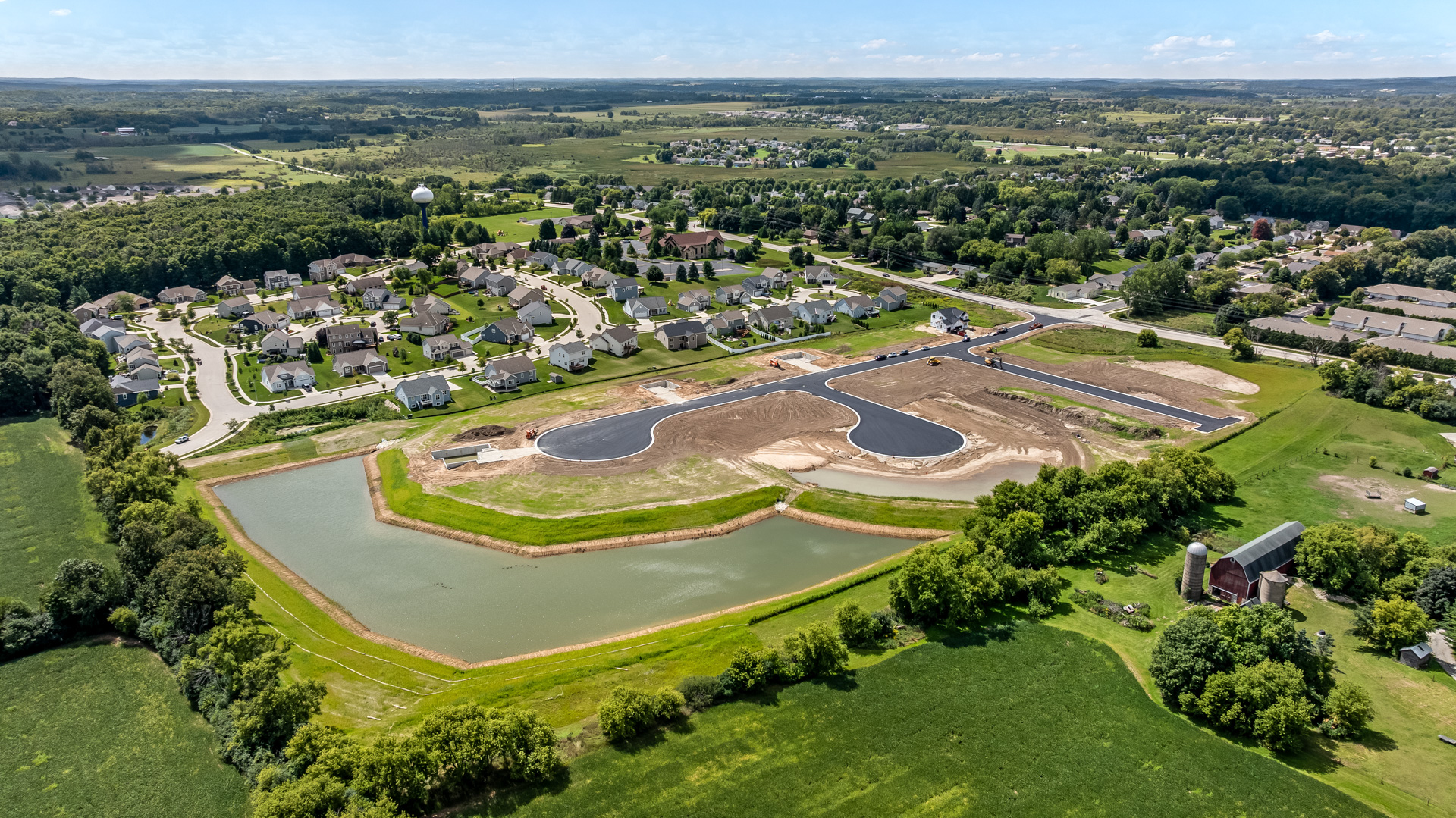 Aerial View of a Home Path Land Development Project